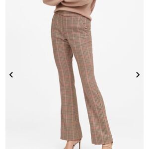 BANANA REPUBLIC Women's High-Rise Flare Plaid Pant NWT